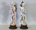 1 par figuriner, "Gossar med druvor" Italien, 1900-tal