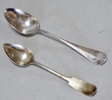 6+6 dessert- samt teskedar, silver, 1900-tal