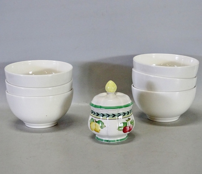 6 skålar samt lockskål "French Garden" Villeroy & Boch, Tyskland