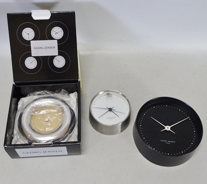 2 st. klockor samt termometer, Georg Jensen, Danmark