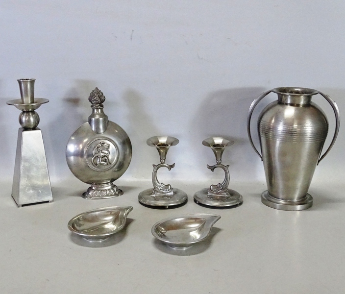 Parti metallföremål, 7 delar, 1900-tal