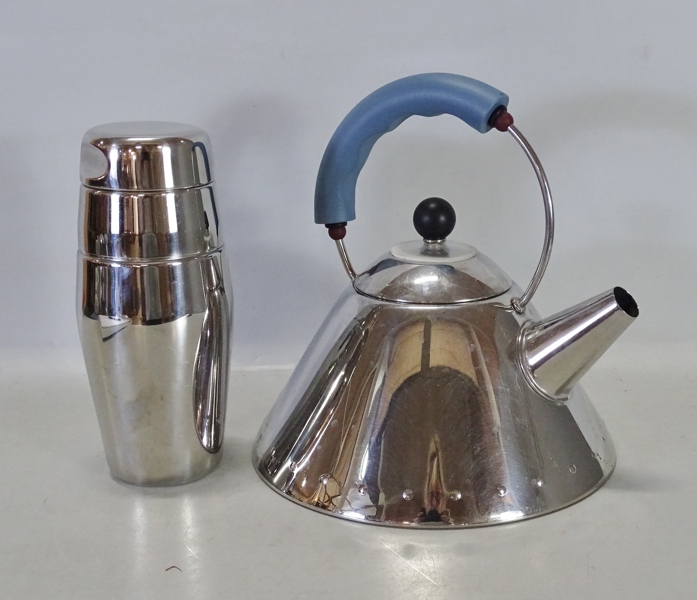 Tekanna samt shaker, Alessi, Italien, moderna