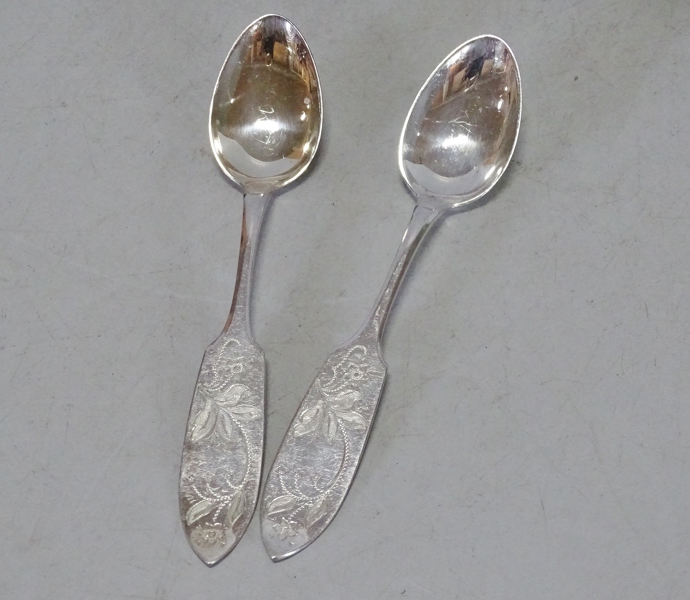 14 st. kaffeskedar, silver, MEMA, 1959