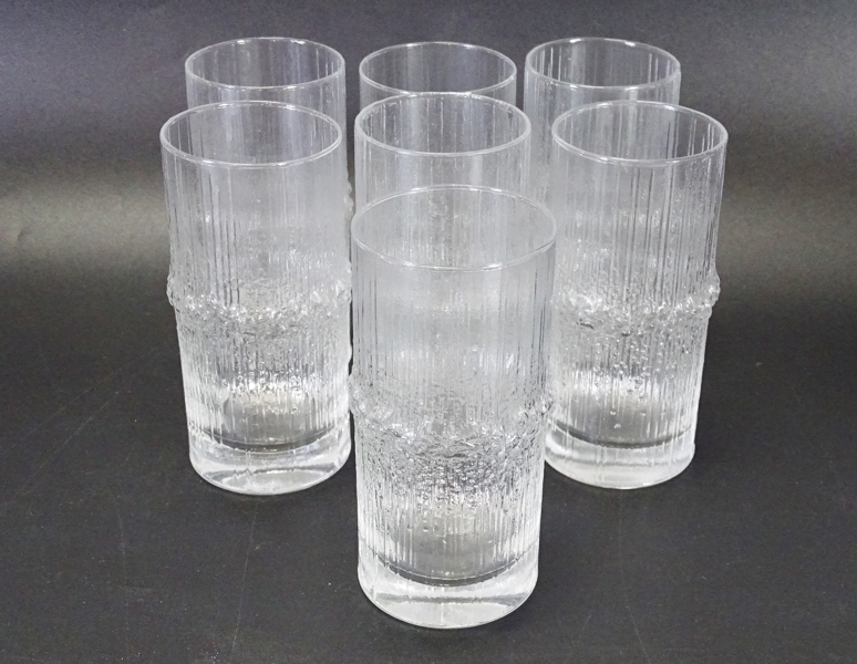 7 st dricksglas "Niva" Tapio Wirkkala, Iittala, Finland