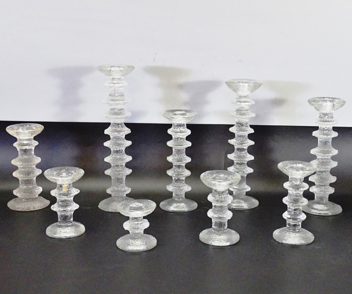 9 st. ljusstakar "Festivo" Timo Sarpaneva, Iittala, Finland