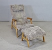 Fåtölj med fotpall "Siesta" JIO möbler, 1960-tal