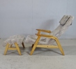 Fåtölj med fotpall "Siesta" JIO möbler, 1960-tal