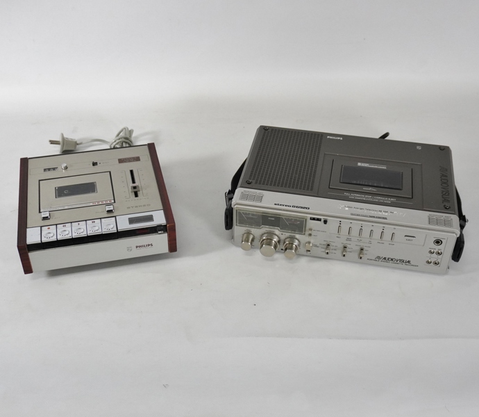 2 st Kassettbandspelare, Philips