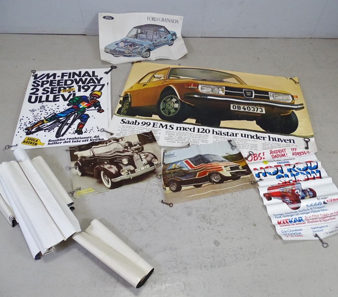 Parti affischer, motor relaterat,