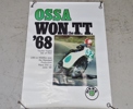 Affisch "Ossa WON the T.T. `68" USA