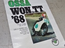 Affisch "Ossa WON the T.T. `68" USA