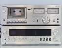 Receiver samt kassettdäck, National Panasonic och Sony 