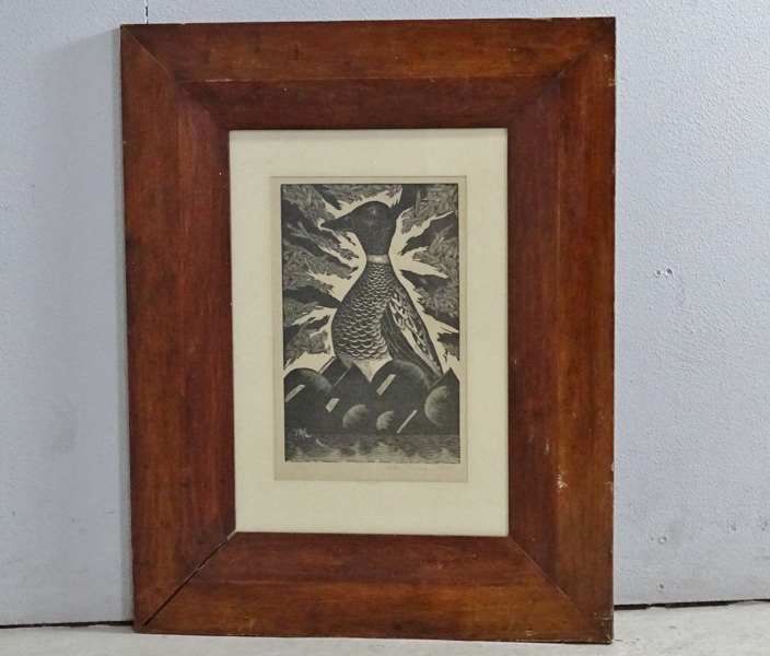 Träsnitt "Vildanden" Petter Zennström