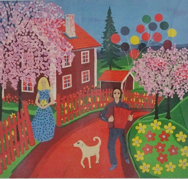 Litografi, Kejsar Calle Sunesson "Spelman på bygata"