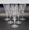 6 st champagneglas, kristall