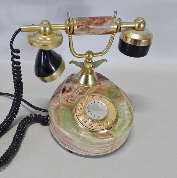 Bordstelefon, marmor, 1900-tal
