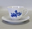 11 st. kaffekopp med fat "Echt Cobalt" Classic Romance, Svaneholm