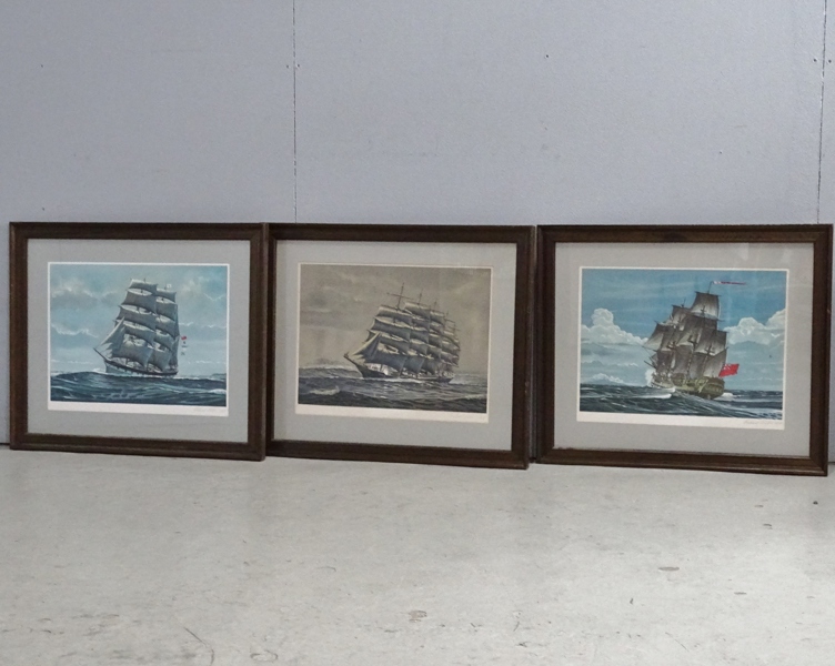 3 st tryck, marinmotiv, Richard Linton