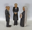 3 st träfigurer "bröllop"