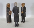 3 st träfigurer "bröllop"