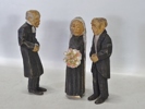 3 st träfigurer "bröllop"