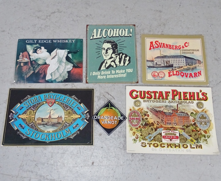 Parti reklamskyltar, 6 delar