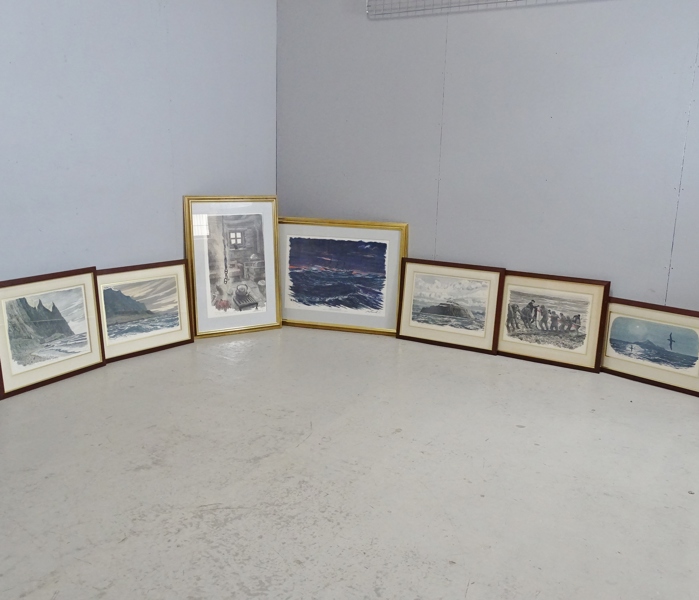 7 st. litografier, Roland Svensson