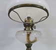 Fotogenlampa, glas/metall, 1900-tal