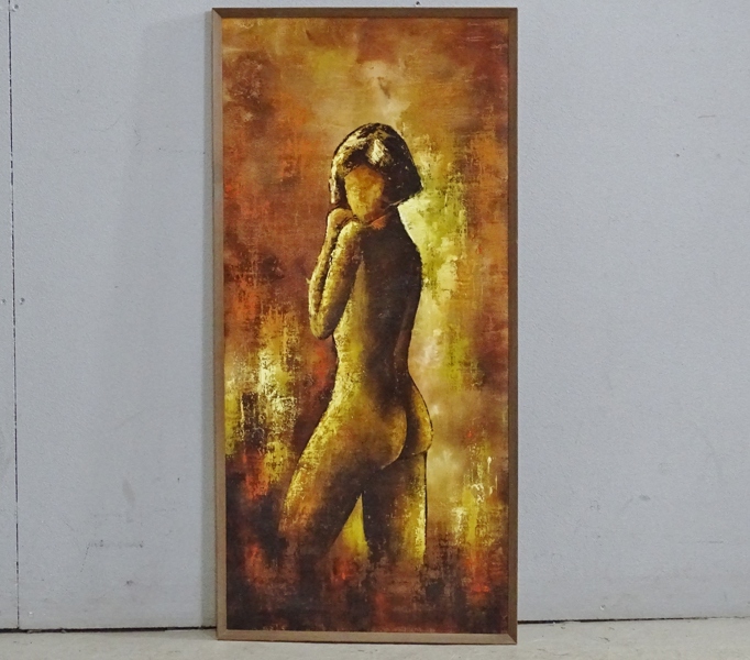 Blandteknik, naken kvinna