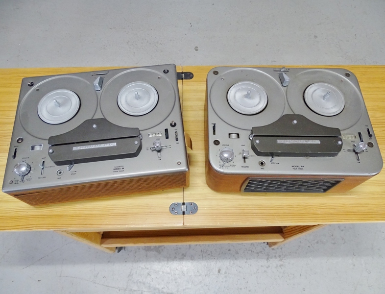 2 st. rullbandspelare, Tandberg, modell 84 samt series 84, 1900-tal