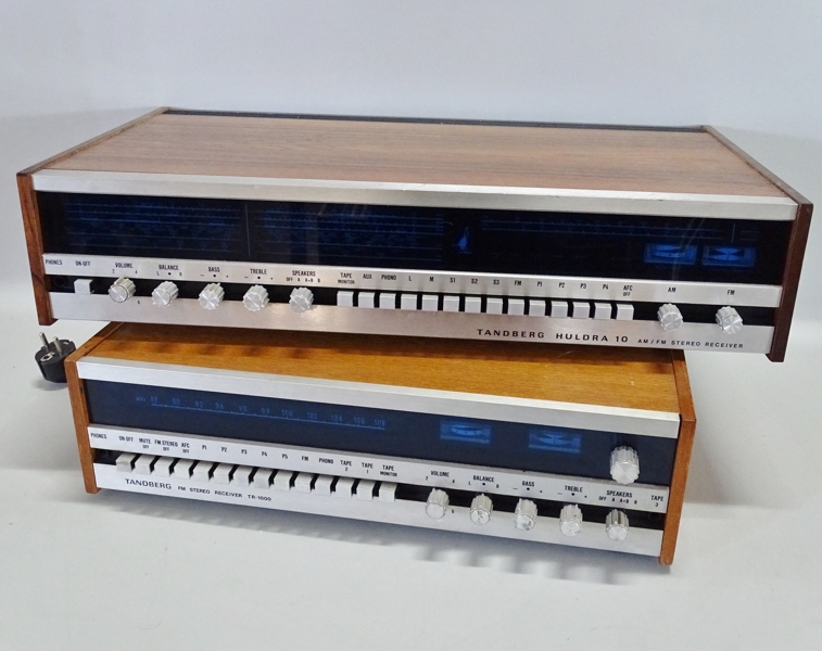 2 st. receivers, Tandberg, TR-1000 och Huldra 10