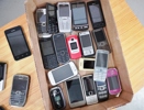 Parti mobiltelefoner, olika fabrikat