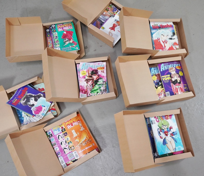 Parti serietidningar, manga