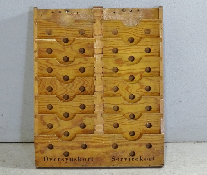 Fack-arkiv för översyn-och servicekort, 1900-tal