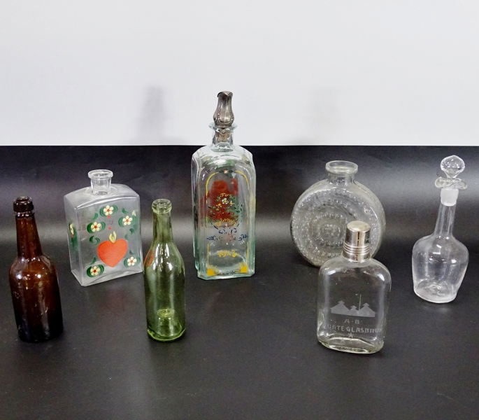 Parti pluntor och flaskor, 1900-tal, 7 delar