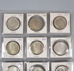 12 st svenska silvermynt, 2 kr, 1942-1950