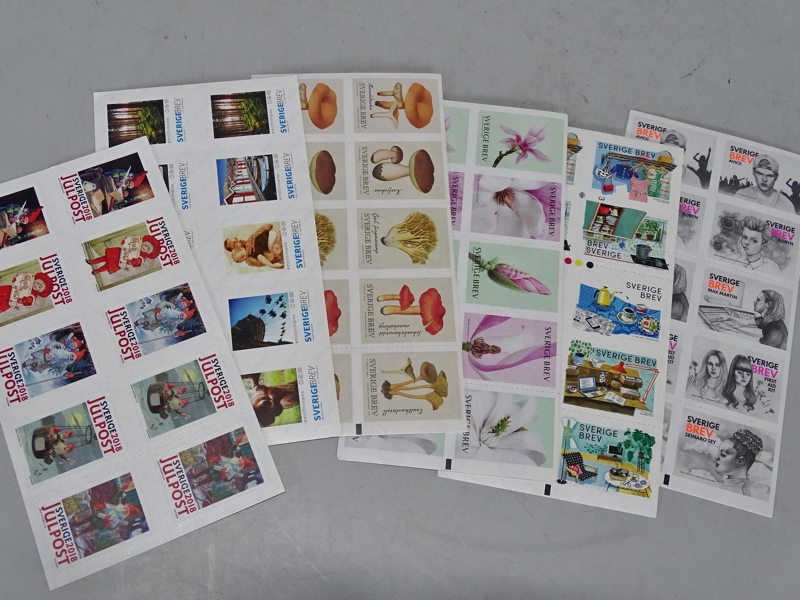 Parti postfriska frimärken, Sverige