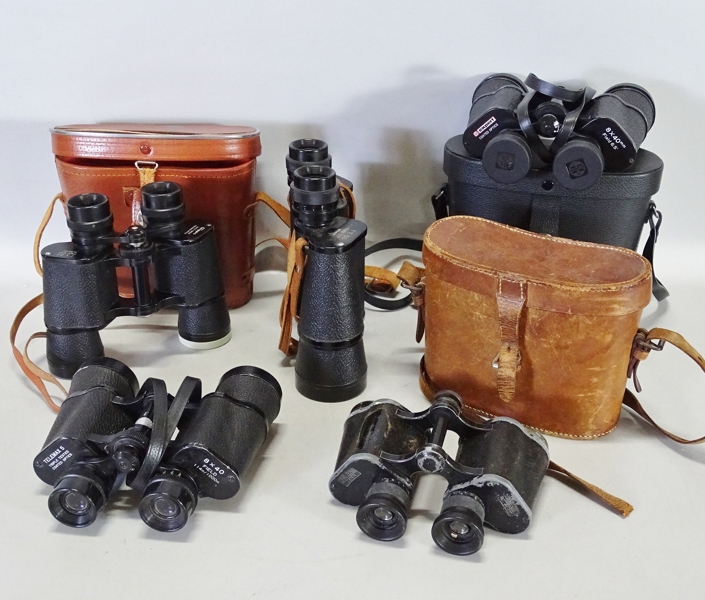 Parti kikare, varierande fabrikat, 5 delar