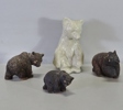 4 st. figuriner "Björnar" Upsala-Ekeby och Tilgmans, 1900-tal