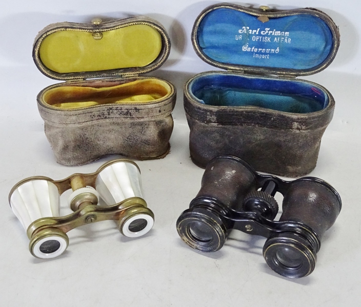 2 st. teaterkikare, 18/1900-tal