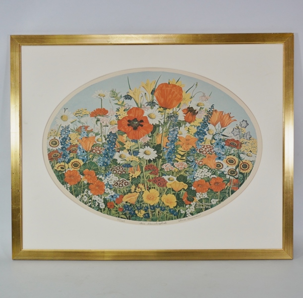 Tryck, Stina Sunesson "Min blomstergård"