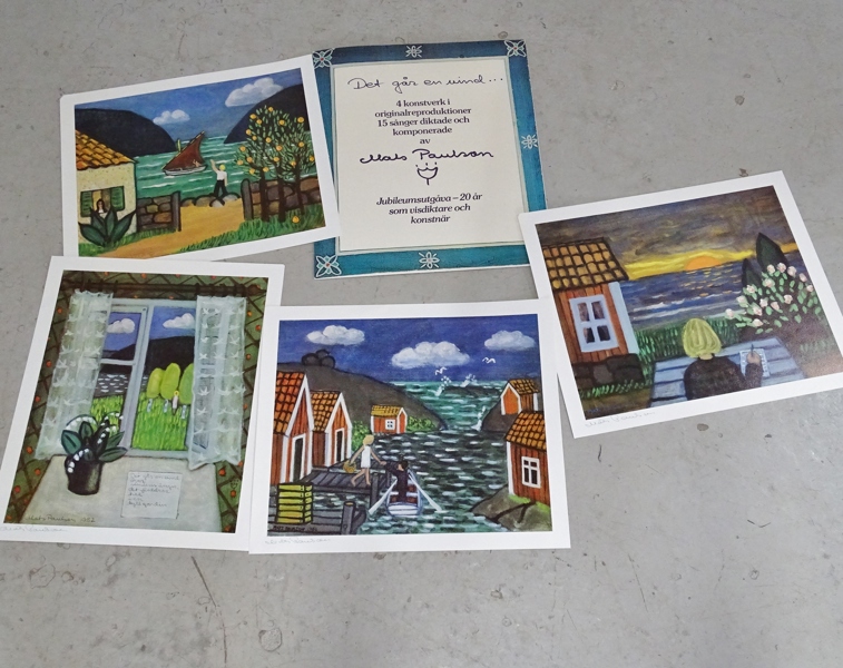 4 st tryck, Mats Paulson, signerade