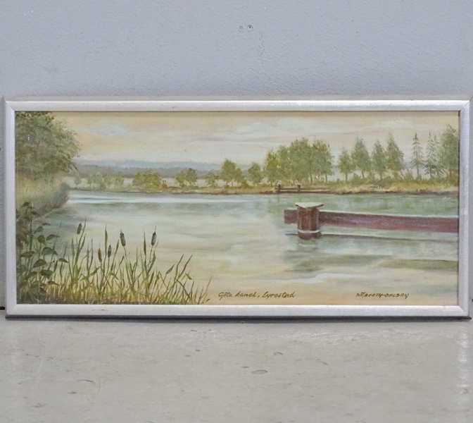 Oljemålning "Göta Kanal" Sigberth Ohlson