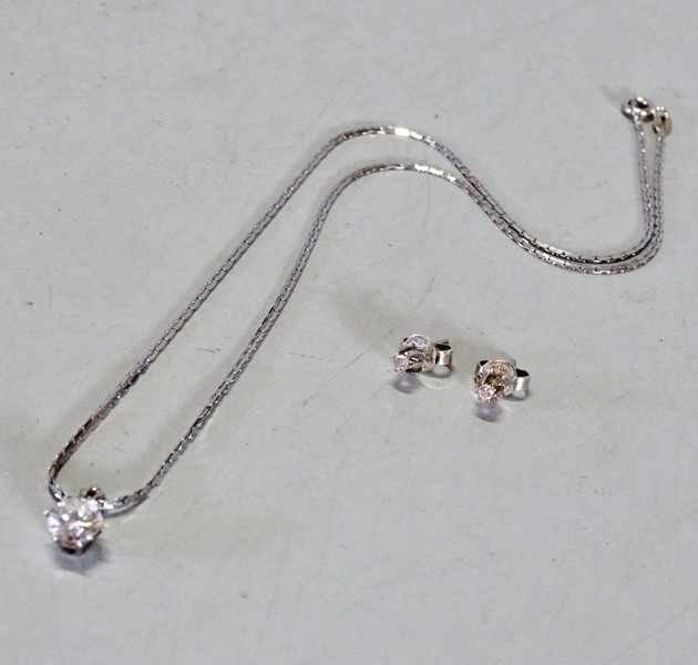 Smyckeset, vitguld 18K med diamant