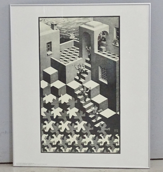 Tryck "Cycle" MC. Escher, Holland, 1970