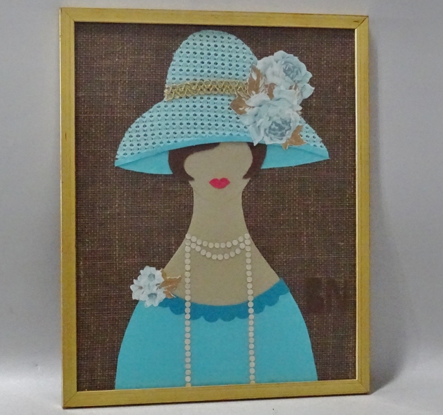 Textilcollage, oidentifierad konstnär