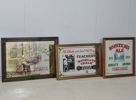3 st. barspeglar " Coach & Horses, Teacher´s och Hunter´s Ale" 1900-tal