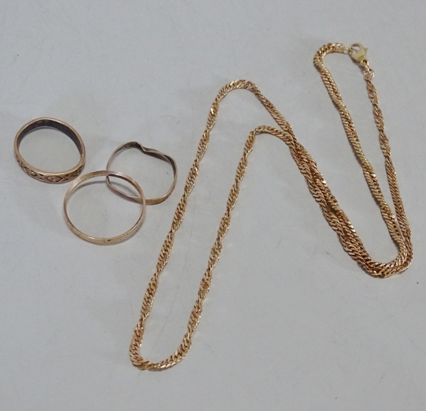 Parti skrotguld 18K, 4delar