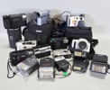 Parti kameror med div. tillbehör