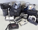 Parti kameror med div. tillbehör